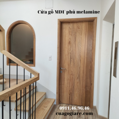 Cửa gỗ công nghiệp MDF phủ melamine phẳng