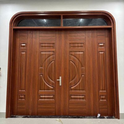 cửa chính thép vân gỗ đẹp