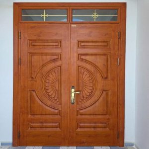 Cửa Chính Thép Vân Gỗ Hai Cánh