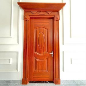 cửa chính thép vân gỗ đẹp