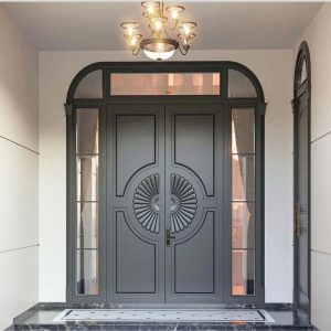 Cửa Chính Thép Vân Gỗ Sang Trọng