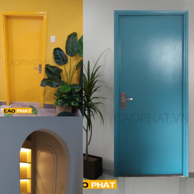 Cửa gỗ công nghiệp MDF sơn màu 