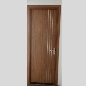 mẫu cửa gỗ MDF ốp chỉ nhôm