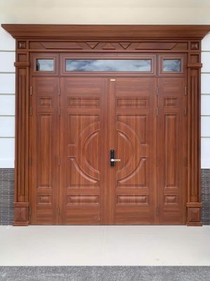 Cửa chính thép vân gỗ tại Đắk Lắk